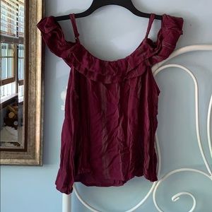 Magenta Off The Shoulder Top
